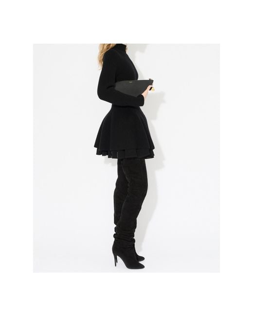 Alaïa Blue Alaïa Crinoline Knitted Mini Skirt