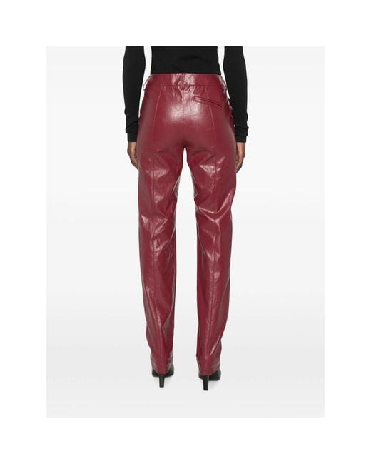 FEDERICA TOSI Red Belt-Loop Pocket Trousers