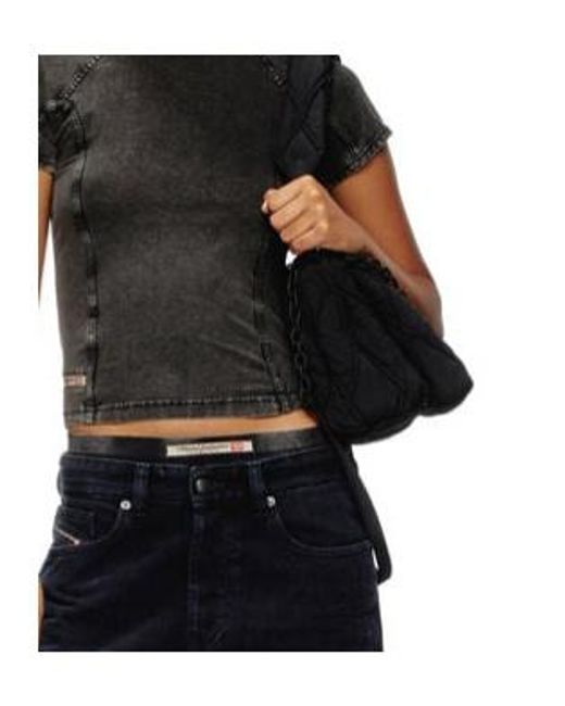 DIESEL Black Charm-D M-Shoulder Bag