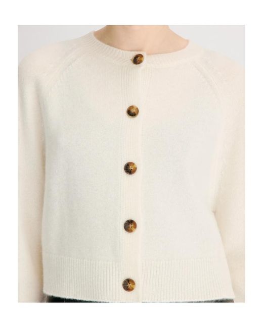 Loulou de Saison White Heike Cropped Cardigan