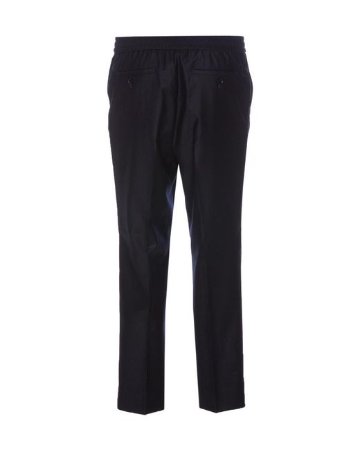 AMI Blue Cropped Tailored Trousers for men