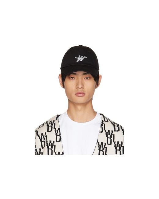 we11done White Logo-Print Cotton Baseball Cap for men
