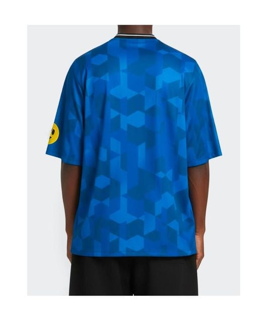Barrow Blue Geometric Logo T-Shirt for men