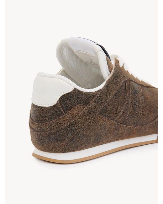 Chloé Brown Chlo Kick Low-Top Sneakers