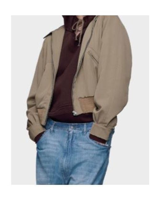 Maison Margiela Natural Zip-Up Bomber Jacket