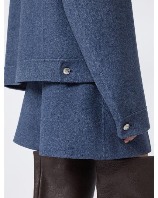 Sportmax Blue Celso Button-Up Jacket
