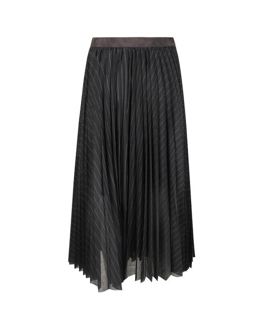 Sacai Black Striped Skirt
