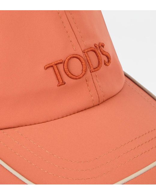 Tod's Orange Logo Hat for men