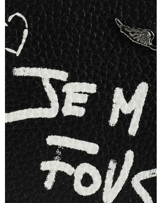 Zadig & Voltaire Black Zv Pass Arty Tag Card Holder