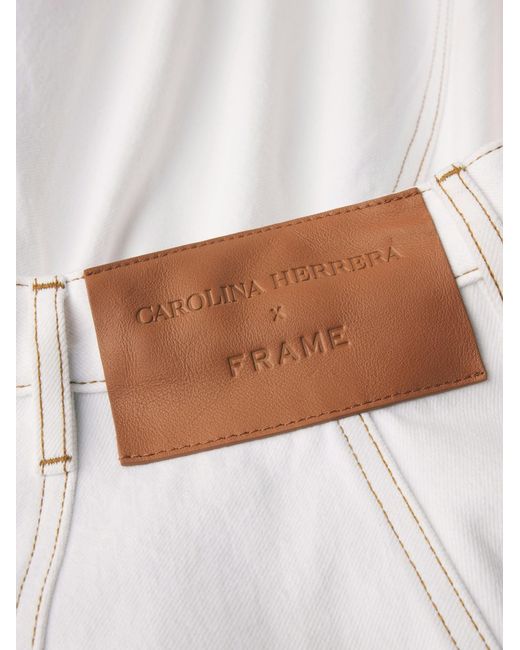 FRAME White High Waist Denim Skirt