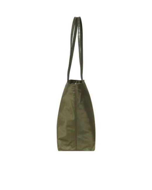 Tory Burch Green Double-Handle Tote Bag