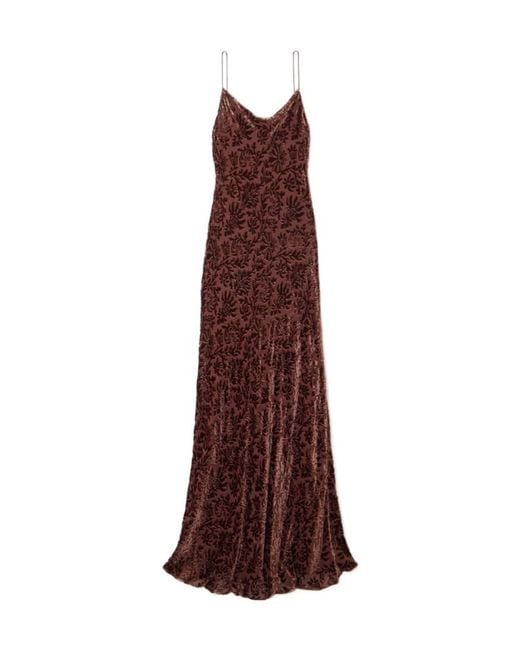 Veronica Beard Purple Jolynn Devoré-Velvet Maxi Dress