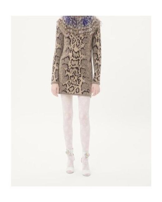 Valentino White Floral Tights