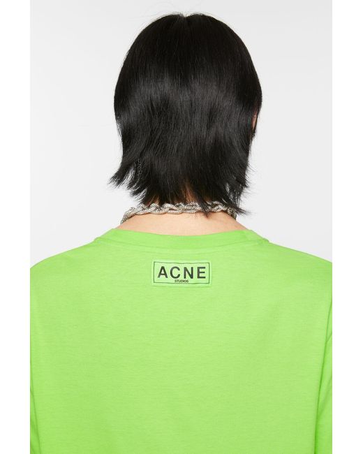 Acne Green Printed T-Shirt for men