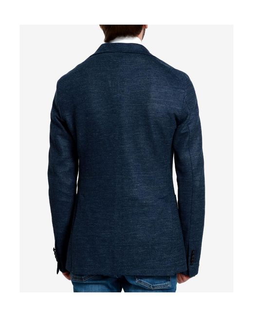 Tagliatore Blue Long Sleeved Suit Jacket for men