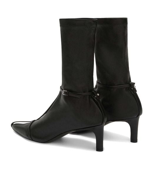 Jil Sander Black Slip-On Ankle Boots