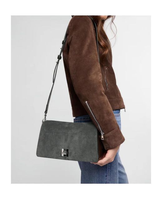 Hogan Black H-Turn Flap Bag