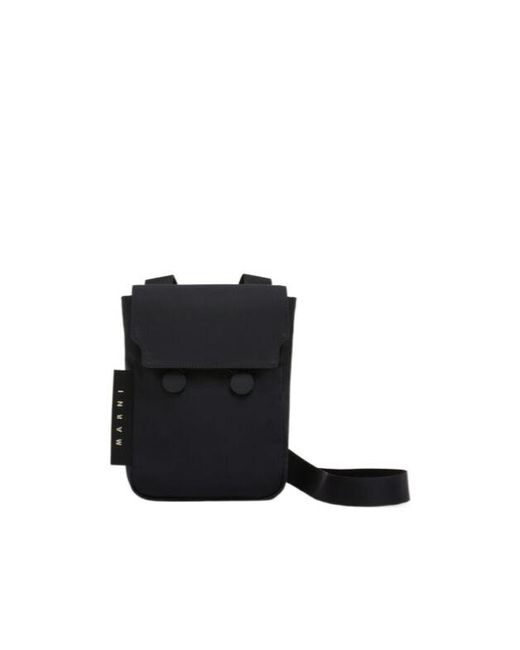 Marni Black Cityscape Iphone Holder for men