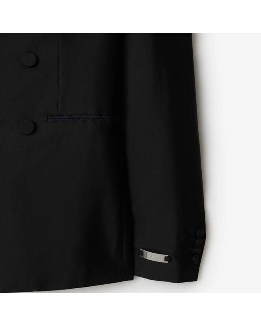 Burberry Black Double Breasted Peak Lapels Blazer for men