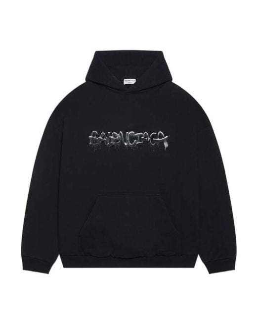 Balenciaga Blue Slime Wide-Fit Hoodie for men