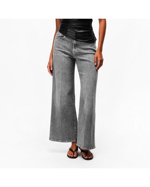 7 For All Mankind Gray Straight-Leg Jeans