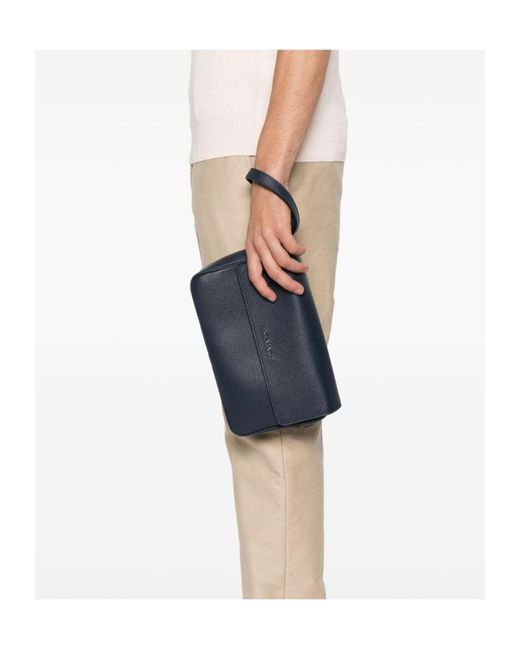 Orciani Blue Logo Clutch for men