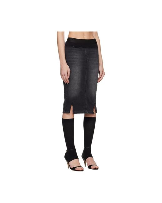 PROTOTYPES Black Waistband Denim Skirt