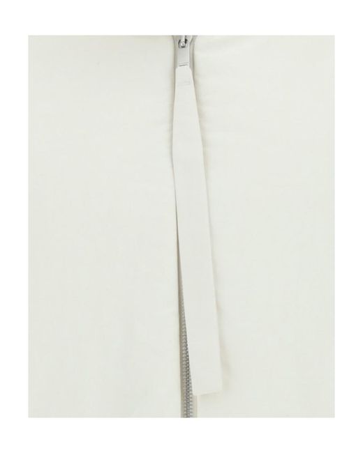 Jil Sander White Zippered Hooded Down Vest