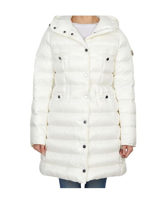 Moncler White Long-Sleeved Down Jacket