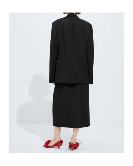 Bottega Veneta Black Wool Grain De Poudre Jacket