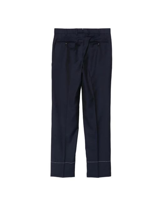 Brioni Blue Tigullio Pressed-Crease Tailored Trousers for men