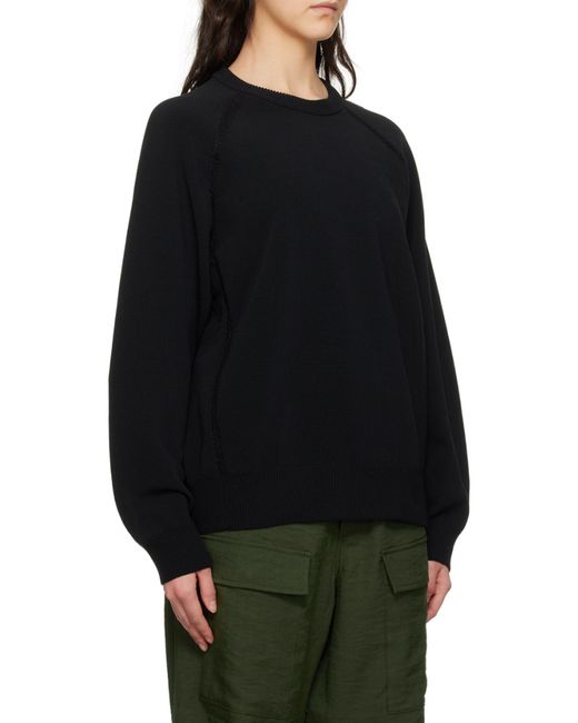 Y-3 Blue Embroidered-Logo Crew-Neck Sweatshirt for men