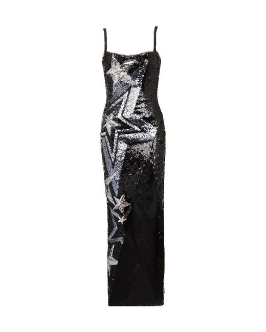 Balmain Black Embroidered Maxi Dress