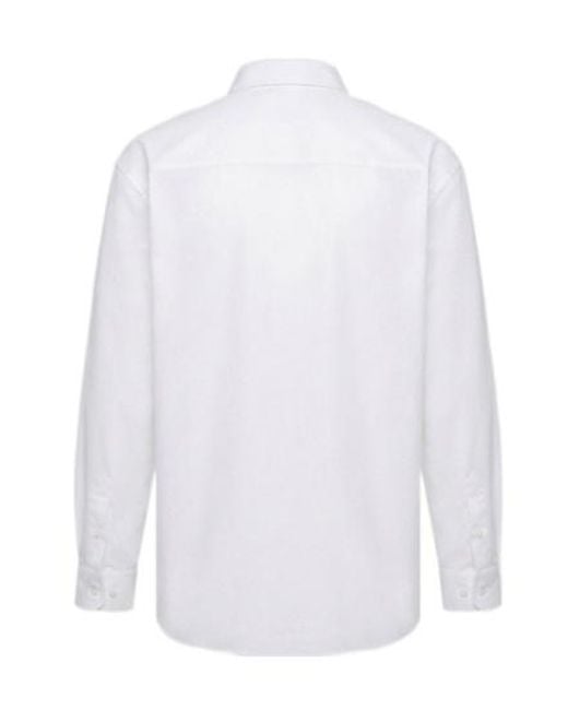 Dries Van Noten White Long-Sleeved Shirt for men