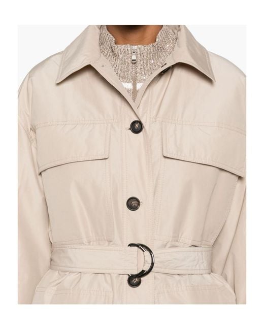 Brunello Cucinelli Natural Belted Jacket