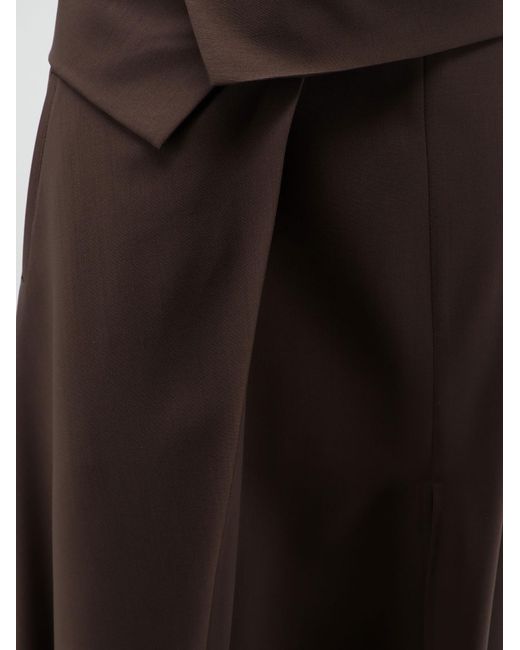 Alysi Black Pleated Detail Skirt