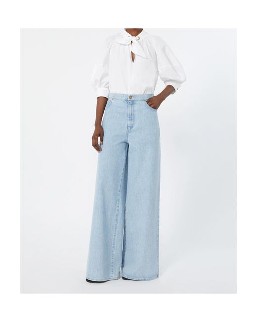 Max Mara Blue Wide-Leg Jeans
