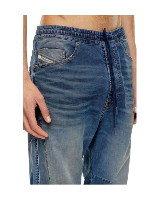 DIESEL Blue Belt-Loop Jeans for men