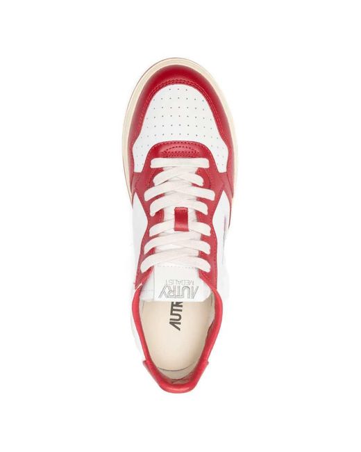 Autry Pink Medalist Low Perforated Low-Tops for men
