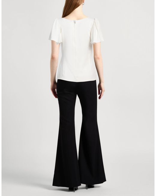 Dolce & Gabbana White Solid-Color Short-Sleeve Top