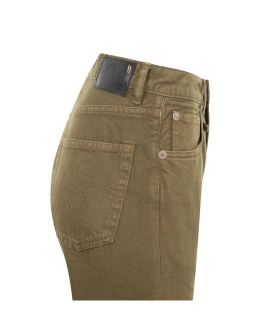 R13 Green Tailored Drop Jeans