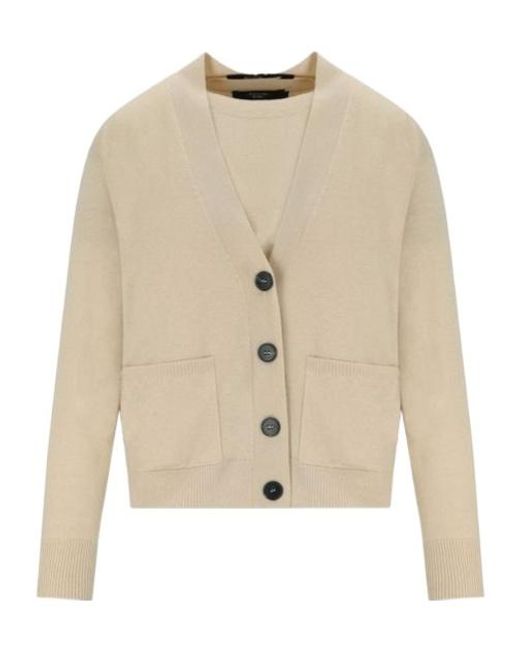 Weekend by Maxmara Natural Two-Piece Combination Wool And Cashmere Knitted Sweater