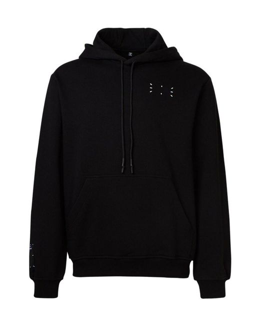 McQ Alexander McQueen Black Graphic-Print Long-Sleeved Hoodie for men
