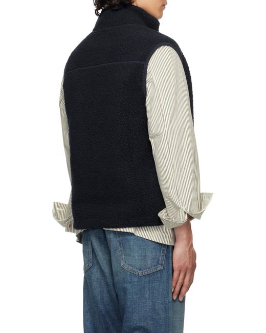 Drake's Blue Sleeveless Vest for men