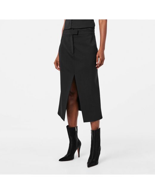 McQueen Black Stylish Slim-Fit Skirt