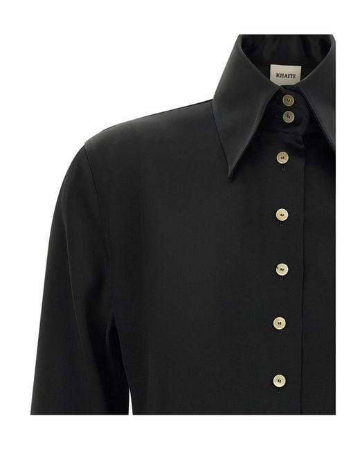 Khaite Black Long-Sleeved Shirt