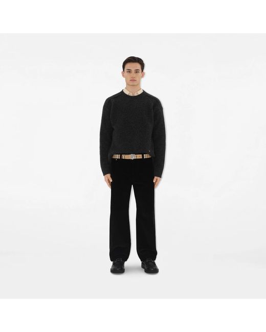 Burberry White Tb Reversible Check Belt for men
