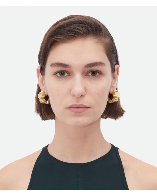 Bottega Veneta Metallic Polished Bijoux Sculpted Earrings