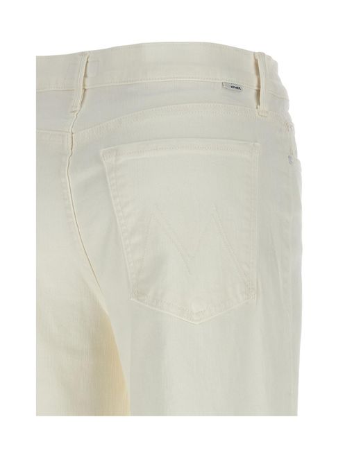 Mother White Wide Leg Jeans