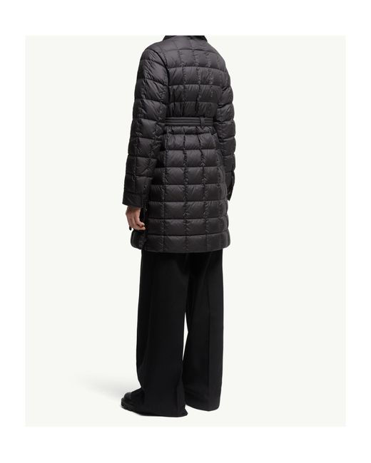 Moncler Black Gresillon Belted Long Down Jacket